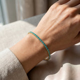 2mm Round Paraiba Tourmaline Tennis Bracelet