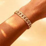 Cuban Chain Handmade Diamond Bracelet - GeumJewels