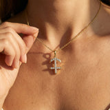 Sagittarius Zodiac Diamond Charm Gold Pendant - GeumJewels