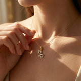 Capricorn Zodiac Diamond Charm Gold Pendant