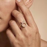 Diamond Taurus Zodiac Horoscope Sign Ring - GeumJewels