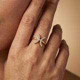 Diamond Pisces Zodiac Horoscope Sign Ring - GeumJewels