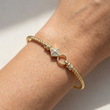 Twisted Wire Rope Openable Diamond Bangle Bracelet
