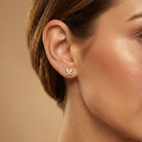 Butterfly Style Diamond Dainty Stud Earrings - GeumJewels