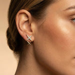 Starry Diamonds Dainty Stud Earrings - GeumJewels