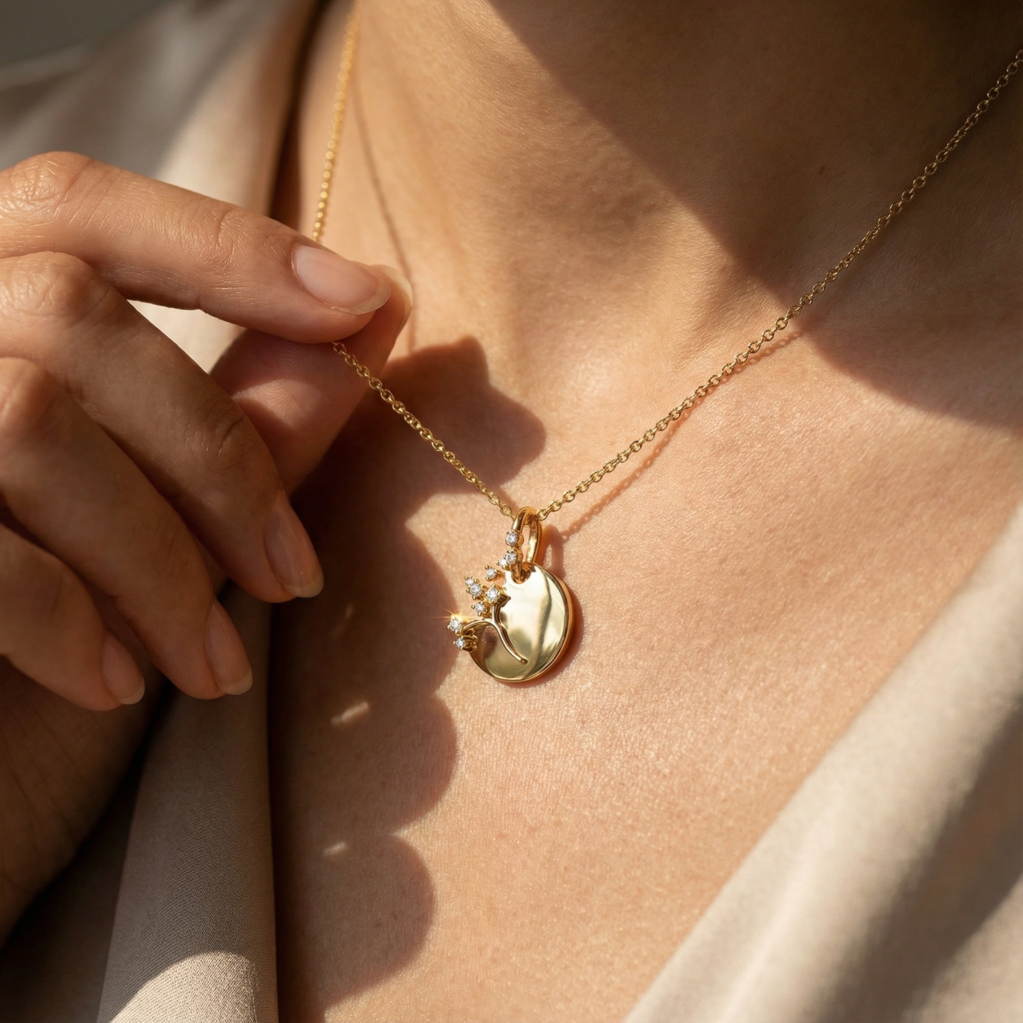 Nature Inspired Plant Diamond Necklace - GeumJewels