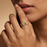 Butterfly Style Open Diamond Ring - GeumJewels