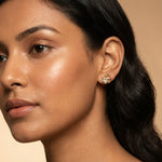 Dainty Flower Style Diamond Stud Earrings - GeumJewels