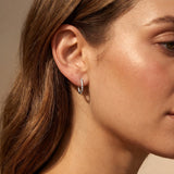 Dainty Diamond Huggie Hoop Earrings