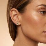 Butterfly Diamond Stud Gold Earrings - GeumJewels