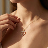 Diamond Heart Shape Pendant with Twisted Wire Loop - GeumJewels