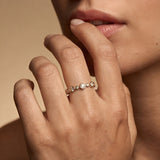 Round Diamonds Full Eternity Gold Band