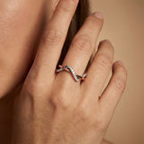 Criss Cross Diamond Gold Ring