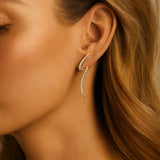 Designer Diamond Inverted S Earrings