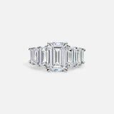 14kt Solid Gold Lab Grown Diamond Emerald Cut Channel Set Ring