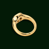 Lab Grown Diamond Cushion Cut Ring 14kt Solid Yellow Gold Jewelry