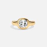 Lab Grown Diamond Cushion Cut Ring 14kt Solid Yellow Gold Jewelry
