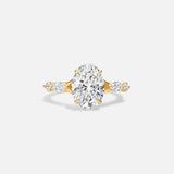 Oval Cut Lab Grown Diamond Ring 14kt White Gold Engagement Jewelry