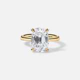 Lab Grown Diamond Cushion Cut Solitaire Ring 14kt Solid Gold Wedding Jewelry