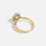 14kt Solid Gold Lab Grown Diamond Cushion Ring Anniversary Jewelry