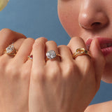 Lab Grown Diamond Solitaire Cushion Ring 14kt Solid Gold Jewelry