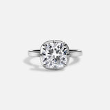 Lab Grown Diamond Solitaire Cushion Ring 14kt Solid Gold Jewelry