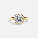 Lab Grown Diamond Solitaire Cushion Ring 14kt Solid Gold Jewelry