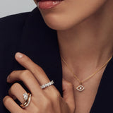 Herzförmiger Diamant Eternity Ring, 0.25 Karat pro Stein