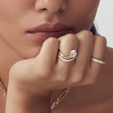 Lab Grown Diamond Engagement Ring Round Wave Jewelry 14kt Gold