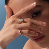 Lab Diamond Marquise Ring 14kt Solid Gold Split Shank Engagement Rings