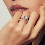 Lab Diamond Wedding Ring 14kt Solid Gold Jewelry