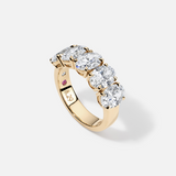 Lab Diamond 5 Stone Eternity Wedding Ring 14k Yellow Gold