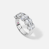 Lab Diamond 5 Stone Eternity Wedding Ring 14k Yellow Gold