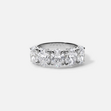 Lab Diamond 5 Stone Eternity Wedding Ring 14k Yellow Gold