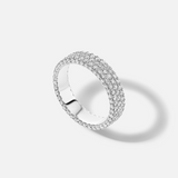 Lab Grown Diamond Full Pave Wedding Ring 14kt Solid Gold Jewelry