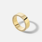 14kt Solid Gold Lab Diamond Hidden Pave Band Wedding Rings