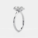 Marquise Solitaire Ring Lab Grown Diamond Engagement Band 14kt Solid Gold