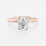 Lab Grown Diamond Solitaire Ring 14kt Solid Gold Engagement Band