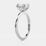 Lab Grown Diamond Solitaire Ring 14kt Solid Gold Engagement Band