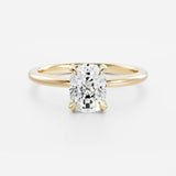 Lab Grown Diamond Solitaire Ring 14kt Solid Gold Engagement Band