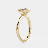 Lab Grown Diamond Oval Shape Ring 14kt Solid Gold Engagement Jewelry