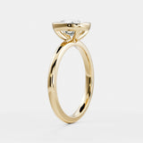 Lab Grown Diamond Cushion Cut Ring 14kt White Gold Jewelry
