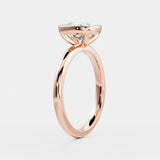 Lab Grown Diamond Cushion Cut Ring 14kt White Gold Jewelry