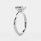 Lab Grown Diamond Asscher Cut Engagement Ring 14kt Rose Gold Jewelry