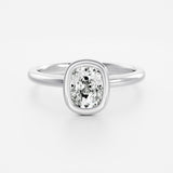 Lab Grown Diamond Asscher Cut Engagement Ring 14kt Rose Gold Jewelry