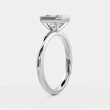 Lab Grown Diamond Asscher Cut Engagement Ring 14kt Rose Gold Jewelry