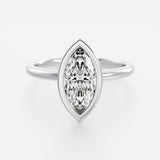 Marquise Cut Lab Grown Diamond Ring 14kt Rose Gold Jewelry
