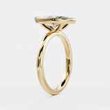 Marquise Cut Lab Grown Diamond Ring 14kt Rose Gold Jewelry