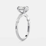 Lab Grown Diamond Engagement Ring 14kt Solid Gold Jewelry