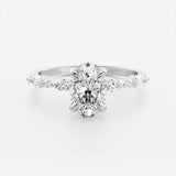 Lab Grown Diamond Engagement Ring 14kt Solid Gold Jewelry